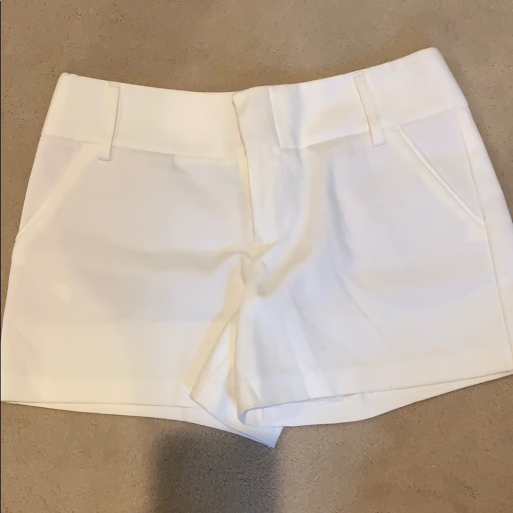Alice and Olivia white shorts